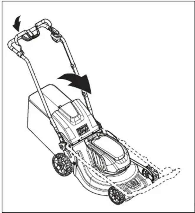 HUSQVARNA LB 553iV - Nastavení výrobku do přepravní polohy (LC 551iV) - 2