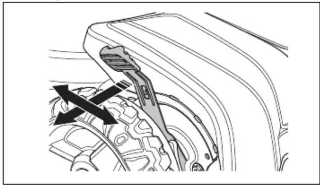 HUSQVARNA LB 553iV - So stellen Sie die Schnitthöhe ein (LB 548i, LC 551iV) - 1
