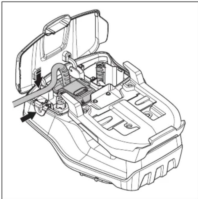 HUSQVARNA LB 553iV - So installieren und entfernen Sie den Multi-Akku (Zubehör) - 6