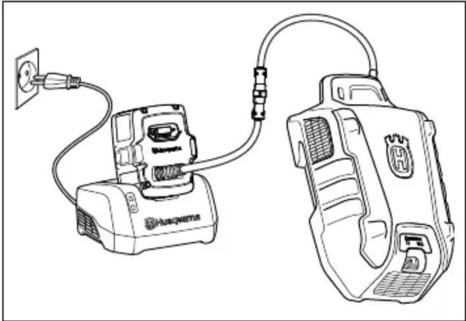 HUSQVARNA LB 553iV - Carga de la batería múltiple - 1