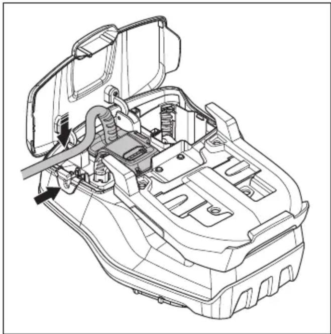 HUSQVARNA LB 553iV - Installazione e rimozione della batteria multipla (accessorio) - 6