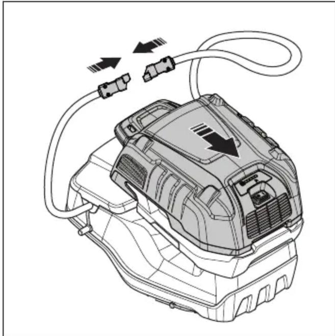HUSQVARNA LB 553iV - So installieren und entfernen Sie den Multi-Akku (Zubehör) - 7