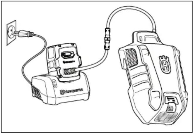 HUSQVARNA LB 553iV - Nabití multibaterie - 1