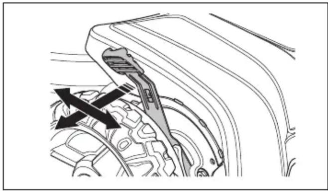 HUSQVARNA LB 553iV - Maaihoogte afstellen (LB 548i, LC 551iV) - 1