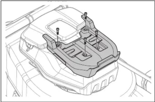 HUSQVARNA LB 553iV - Montera och ta bort batteripacket (tillbehör) - 2