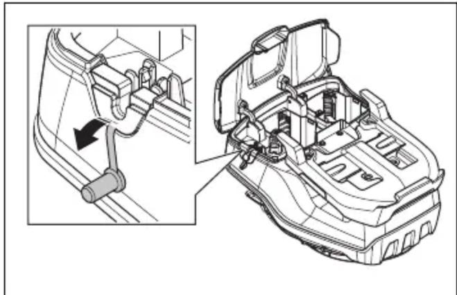 HUSQVARNA LB 553iV - Pentru a instala și demonta bateria multiplă (accesoriu) - 4