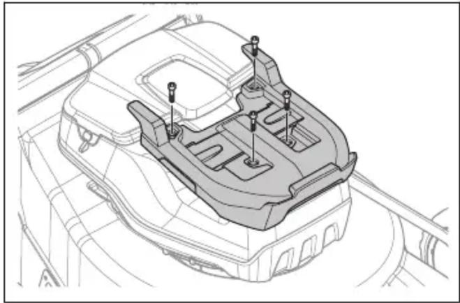 HUSQVARNA LB 553iV - To install and remove the multi battery (accessory) - 2