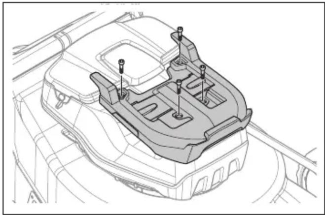 HUSQVARNA LB 553iV - Inštalácia a odstránenie multibatérie (príslušenstvo) - 2