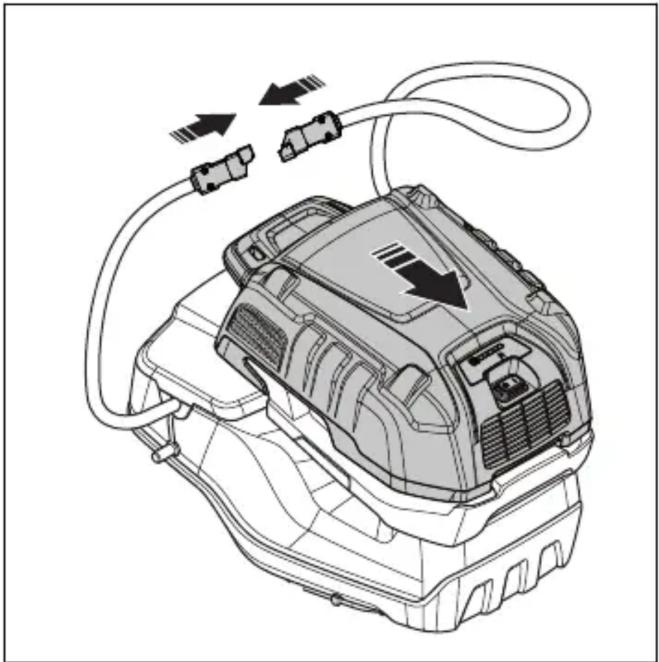 HUSQVARNA LB 553iV - De multi-accu (accessoire) monteren en verwijderen - 7