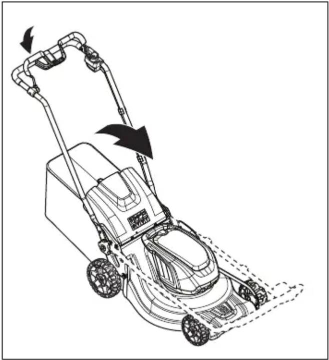 HUSQVARNA LB 553iV - Disposizione del prodotto in posizione di trasporto (LC 551iV) - 2
