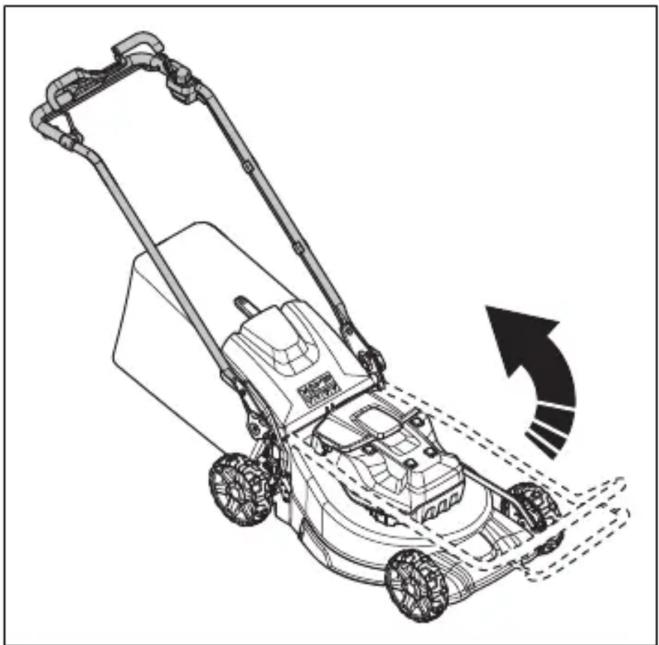 HUSQVARNA LB 553iV - So bringen Sie das Gerät in die Betriebsposition (LC 551iV) - 1