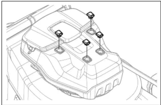 HUSQVARNA LB 553iV - Akumuliatorių bloko (priedas) įstatymas ir išėmimas - 1