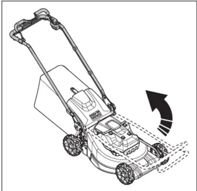 HUSQVARNA LB 553iV - Nastavitev kosilnice v delovni položaj (LC 551iV) - 1