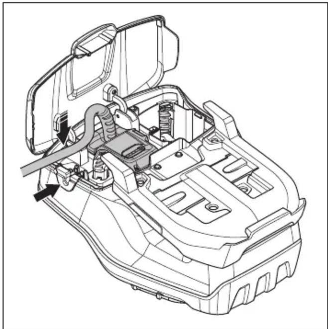 HUSQVARNA LB 553iV - De multi-accu (accessoire) monteren en verwijderen - 6