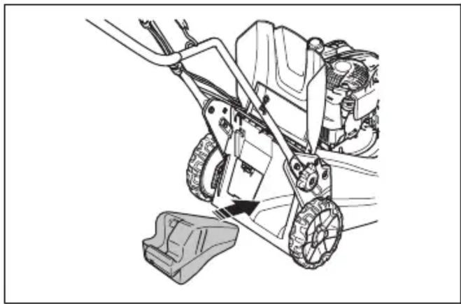 HUSQVARNA LB 553iV - Silppurin tulpan asentaminen (LC 551iV-lisävaruste) - 1