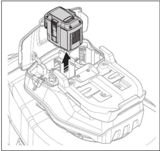 HUSQVARNA LB 553iV - 安装和拆卸多电池（附件） - 3