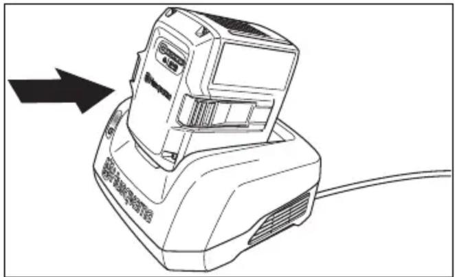 HUSQVARNA LB 553iV - Per caricare la batteria - 2