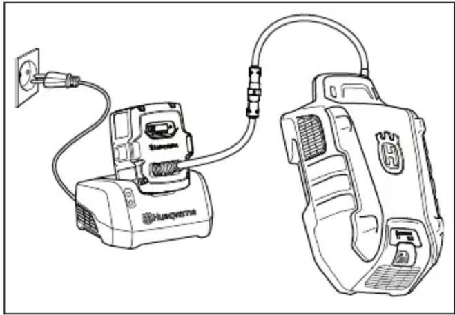 HUSQVARNA LB 553iV - 为多电池充电 - 1