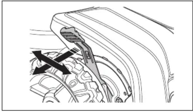 HUSQVARNA LB 553iV - Lõikamiskõrguse reguleerimine (LB 548i, LC 551iV) - 1