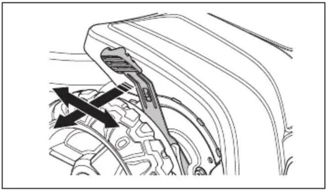 HUSQVARNA LB 553iV - За да зададете височината на косене (LB 548i, LC 551iV) - 1