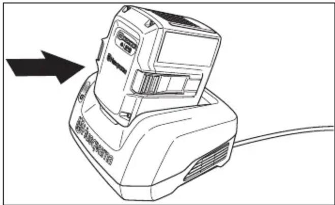 HUSQVARNA LB 553iV - To charge the battery - 2