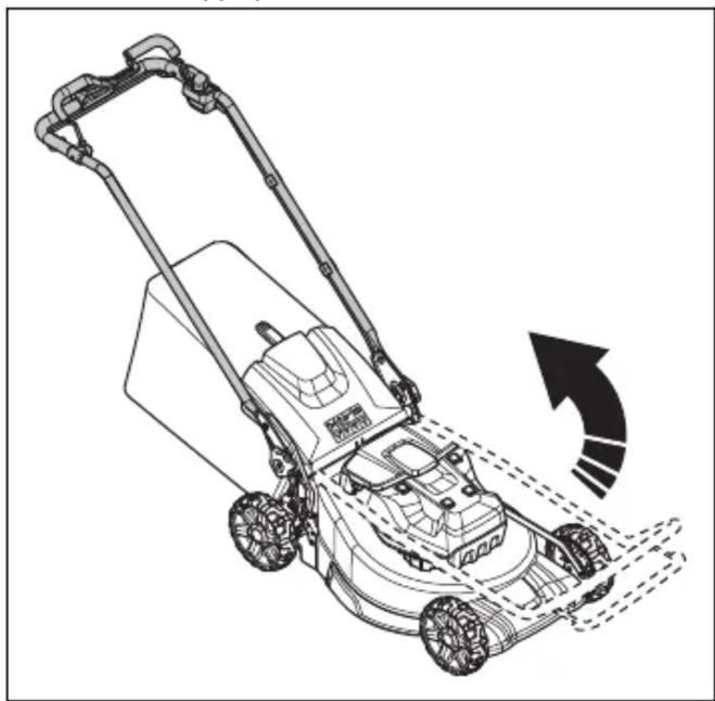 HUSQVARNA LB 553iV - Laitteen asettaminen käyttöasentoon (LC 551iV) - 1