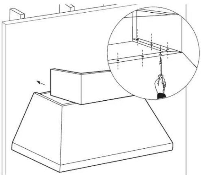 THERMADOR DC3089W - Fixation de l'extension du couvre-conduit de 6 po pour hotte de cheminée murale Thermador Professional - 1
