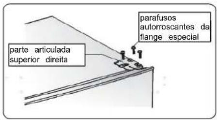 parte articulada superior direta parafusos autorroscantes da flange especial