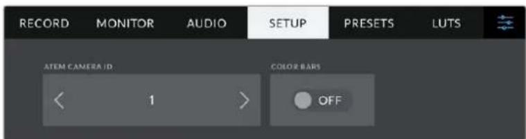 Blackmagic Design Studio Camera 4K Pro - Setting the ATEM Camera ID - 1