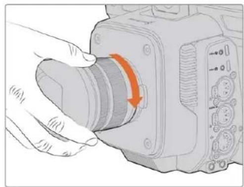 Blackmagic Design Studio Camera 4K Pro - Attaching a Lens - 3