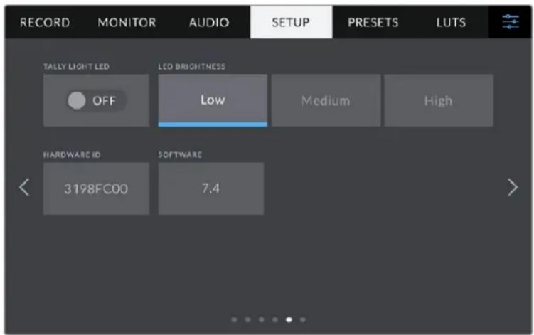 Blackmagic Design Studio Camera 4K Pro - Setup-Pagina5e3 - 1