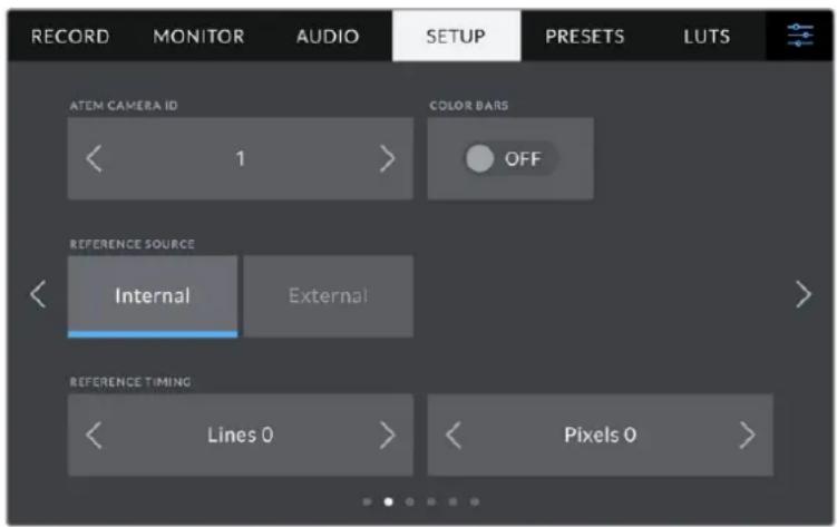 Blackmagic Design Studio Camera 4K Pro - Ajustar Configurações na Blackmagic Studio Camera 4K Pro – Págnina 2 - 1