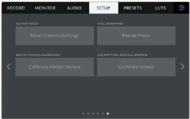 Blackmagic Design Studio Camera 4K Pro - Setup Settings Pages 6 and 4 - 1
