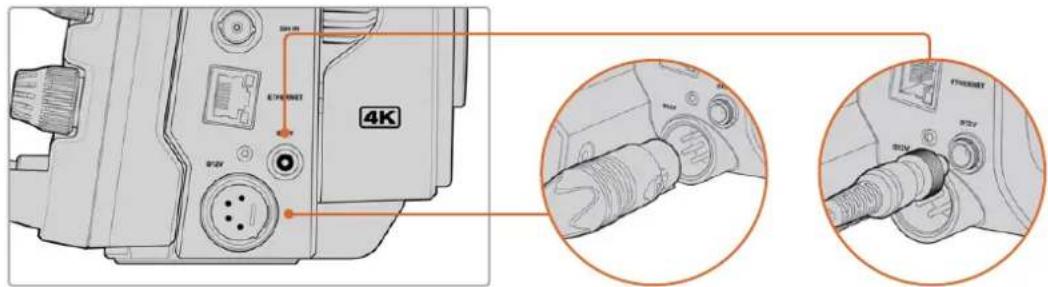Blackmagic Design Studio Camera 4K Pro - Collegare l'alimentazione - 1