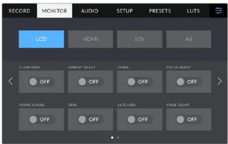 Blackmagic Design Studio Camera 4K Pro - Configurações de Monitoramento LCD, HDMI e SDI - Págnina 1 - 1