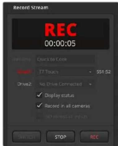 Blackmagic Design Studio Camera 4K Pro - Innescare la registrazione da ATEM Mini - 1