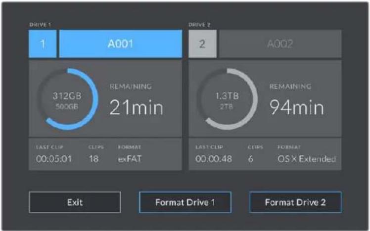 Blackmagic Design Studio Camera 4K Pro - Recording Time Remaining - 2