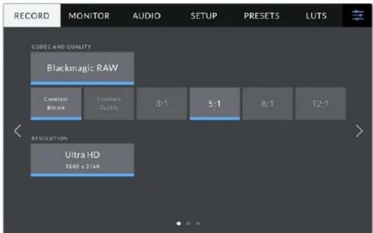 Blackmagic Design Studio Camera 4K Pro - Menu Settings - 3