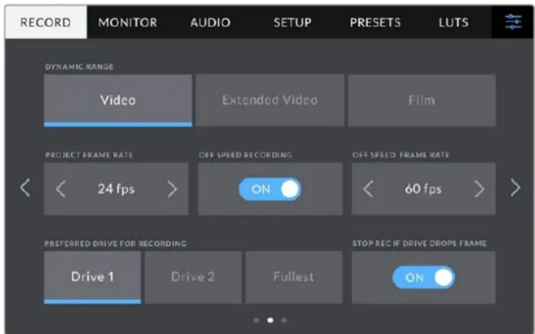 Blackmagic Design Studio Camera 4K Pro - Configurações de Gravação - Págnina 2 - 1