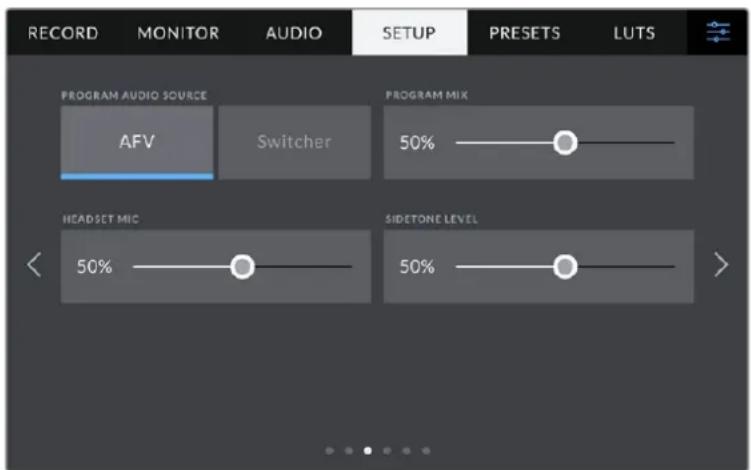 Blackmagic Design Studio Camera 4K Pro - Setup Settings Page 3 on Blackmagic Studio Camera 4K Pro - 1