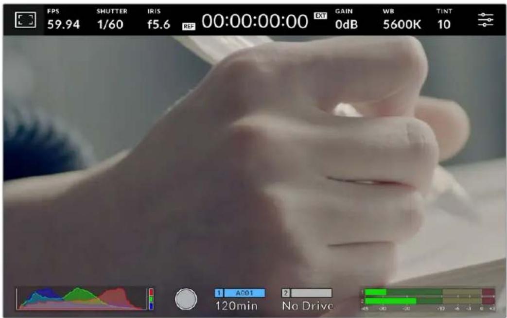 Blackmagic Design Studio Camera 4K Pro - Controles da Tela de Toque - 1