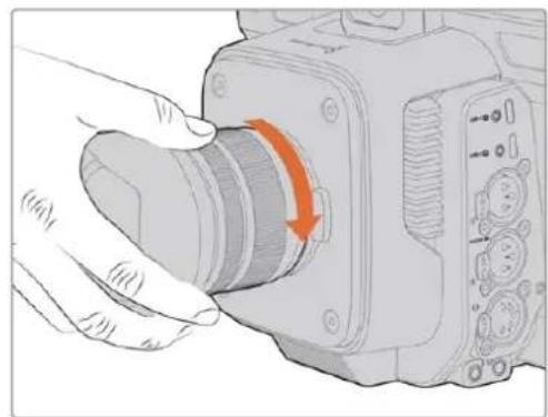 Blackmagic Design Studio Camera 4K Pro - Encaixar uma Lente - 3
