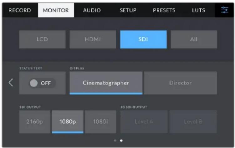 Blackmagic Design Studio Camera 4K Pro - Configurações de Monitoramento SDI - Págnina 2 - 1