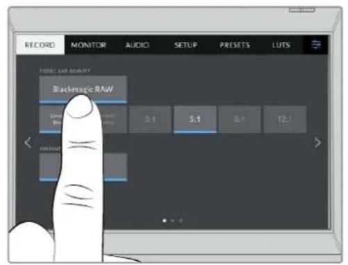 Blackmagic Design Studio Camera 4K Pro - Menu impostazioni - 2