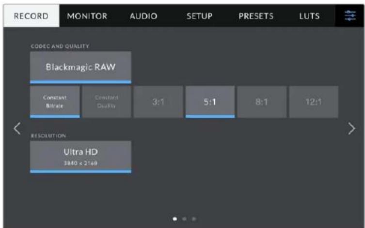 Blackmagic Design Studio Camera 4K Pro - Menu impostazioni - 3