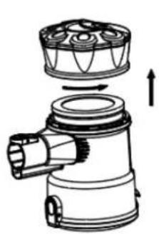 Emerio UVC121660.7 - How to clean the dust cup filter: - 1