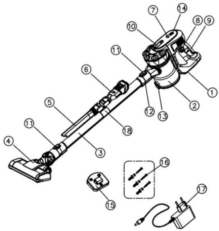 Emerio UVC121660.7 - DESCRIPTION DES PIÈCES - 1