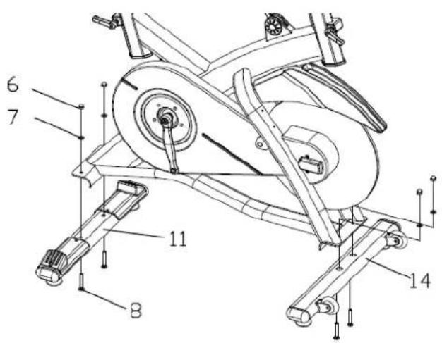 BH FITNESS LK700IC - ÉTAPE 1. INSTALLEZ LES STABILISATEURS - 1