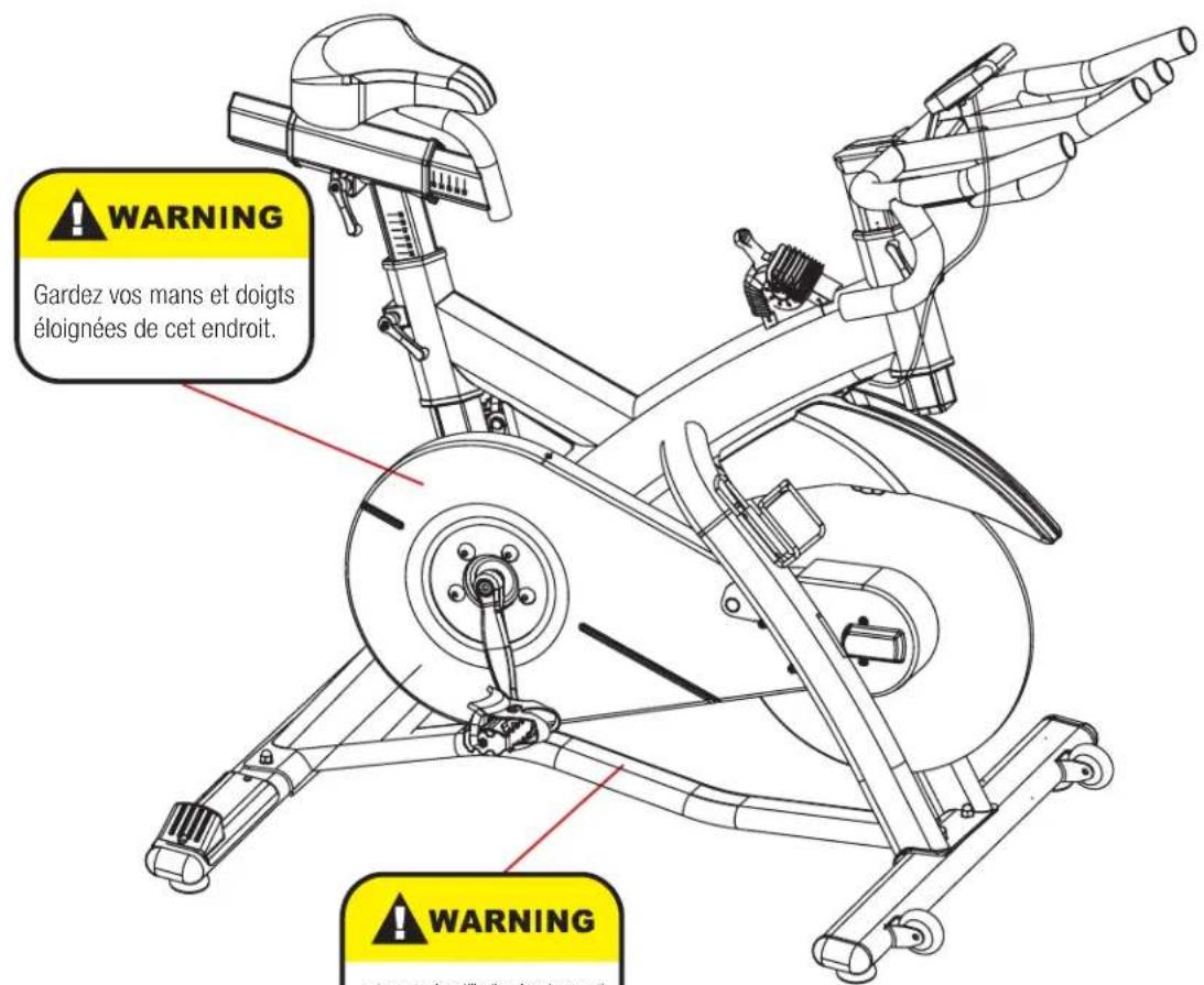 BH FITNESS LK700IC - ÉTIQUETTES ET MISE EN GARDE - 1