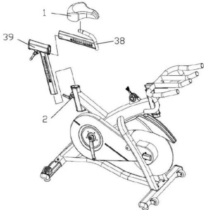 BH FITNESS LK700IC - STEP 4. ATTACHING THE SEAT ASSEMBLY - 1